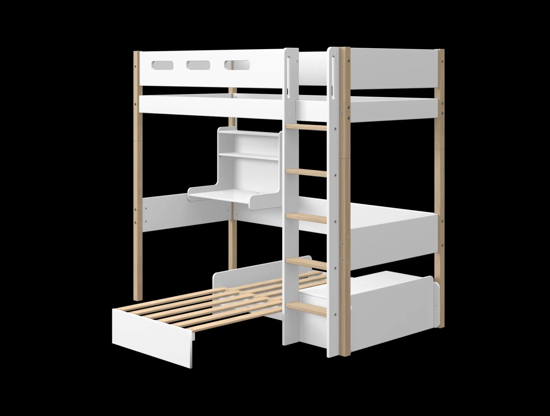FLEXA Cama alta Casa^ Camas Con Escritorio | Camas Con Cama Nido