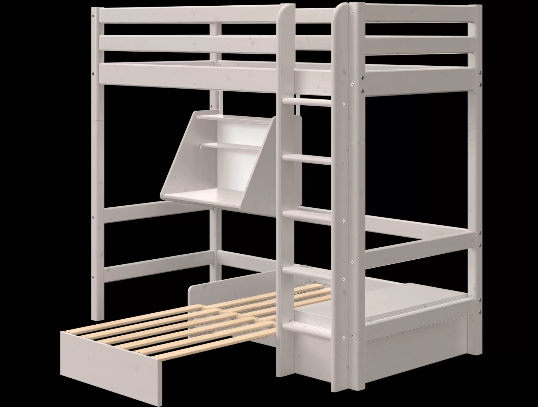 FLEXA Cama alta con módulo Casa^ Camas Con Cama Nido | Camas Altas