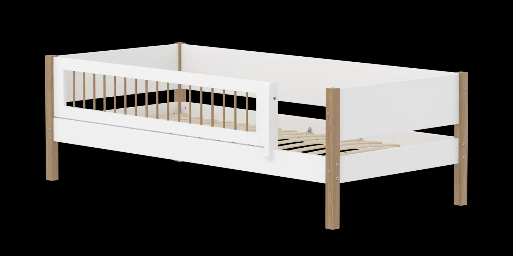 FLEXA Cama individual con barrera de seguridad^ Camas Individuales