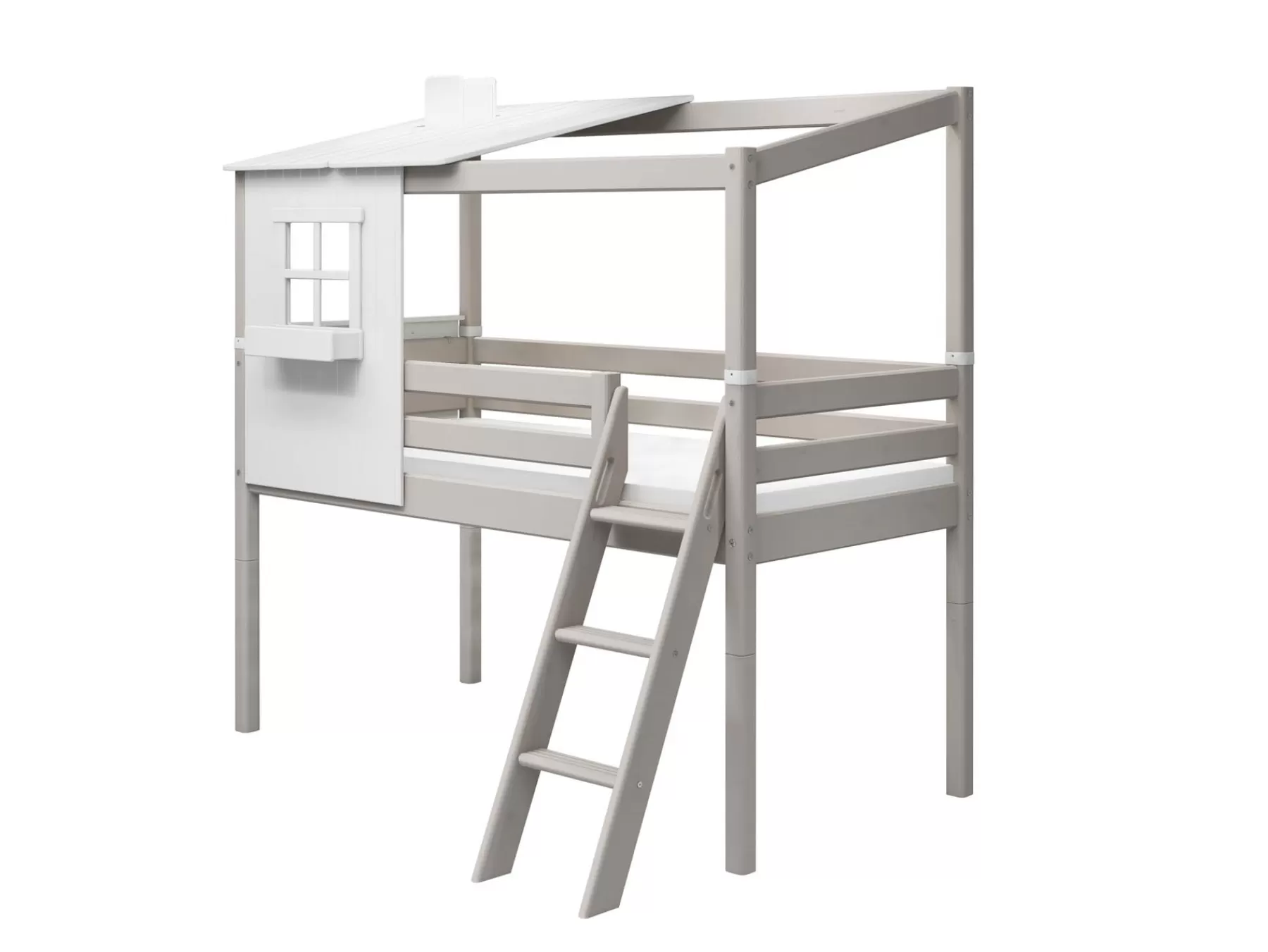 FLEXA Cama media-alta con 1/2 Casa Classic^ House Beds | Camas Media-altas