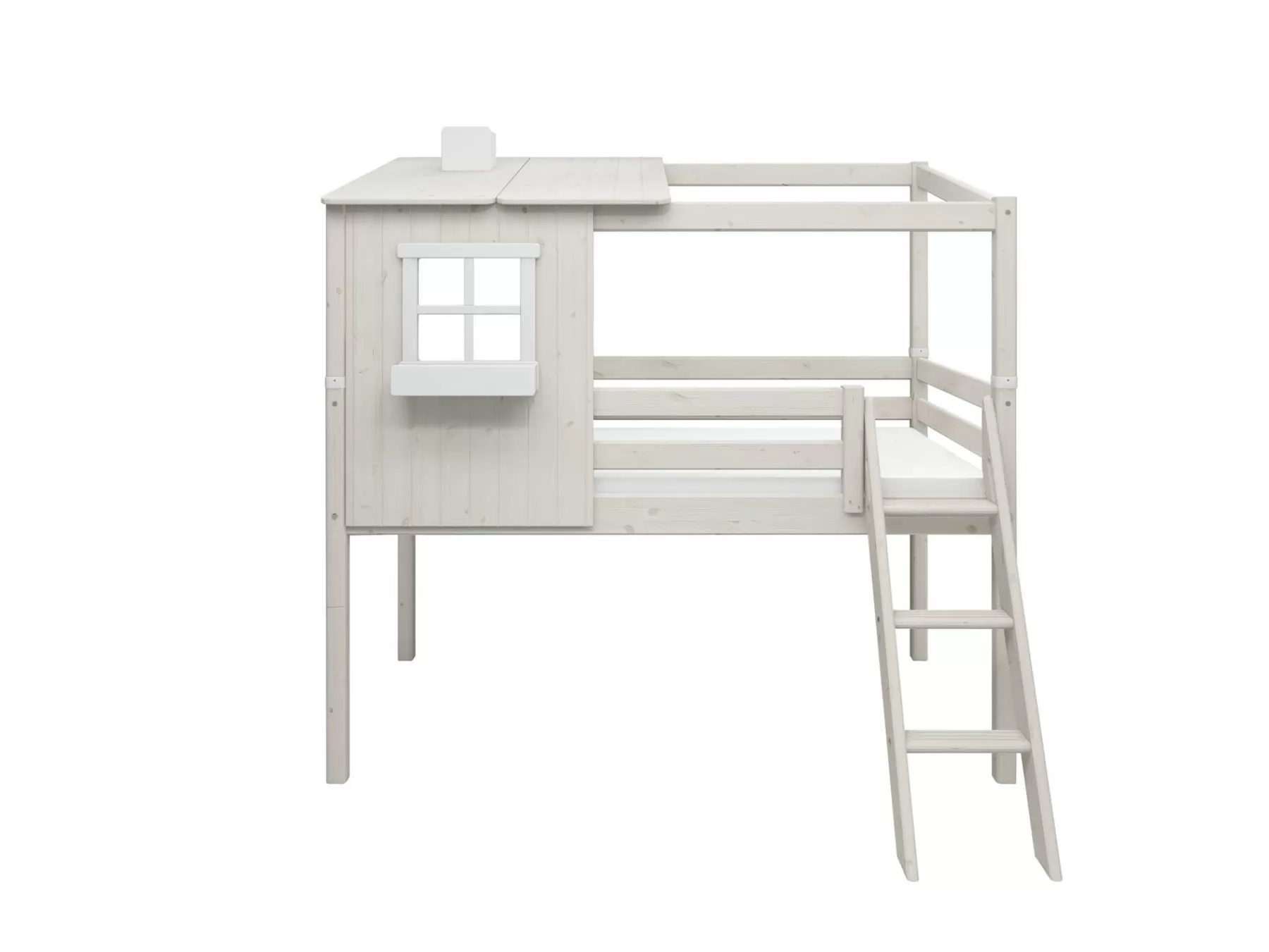 FLEXA Cama media-alta con 1/2 Casa Classic^ House Beds | Camas Media-altas