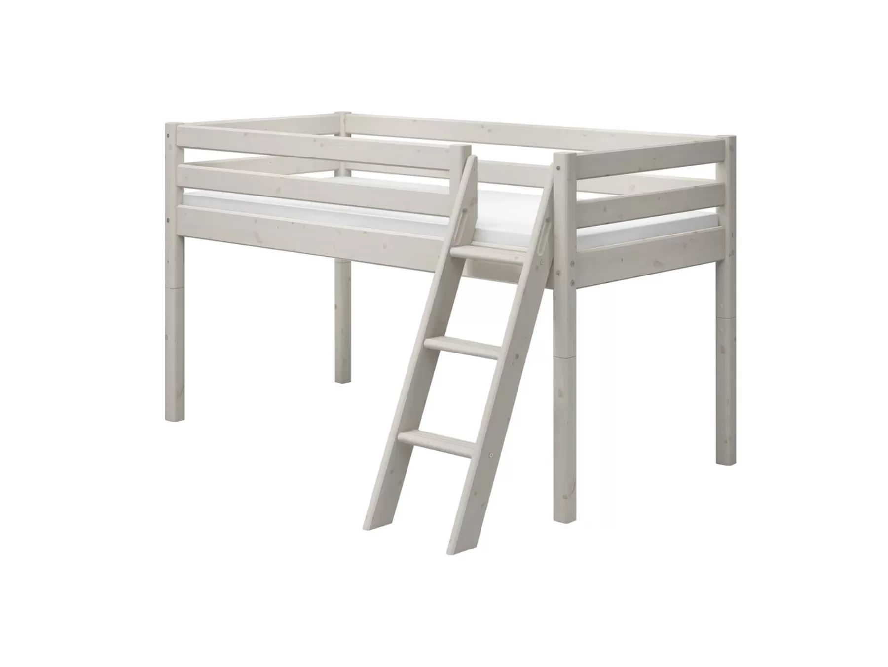 FLEXA Cama media-alta con escalera inclinada^ Camas Media-altas