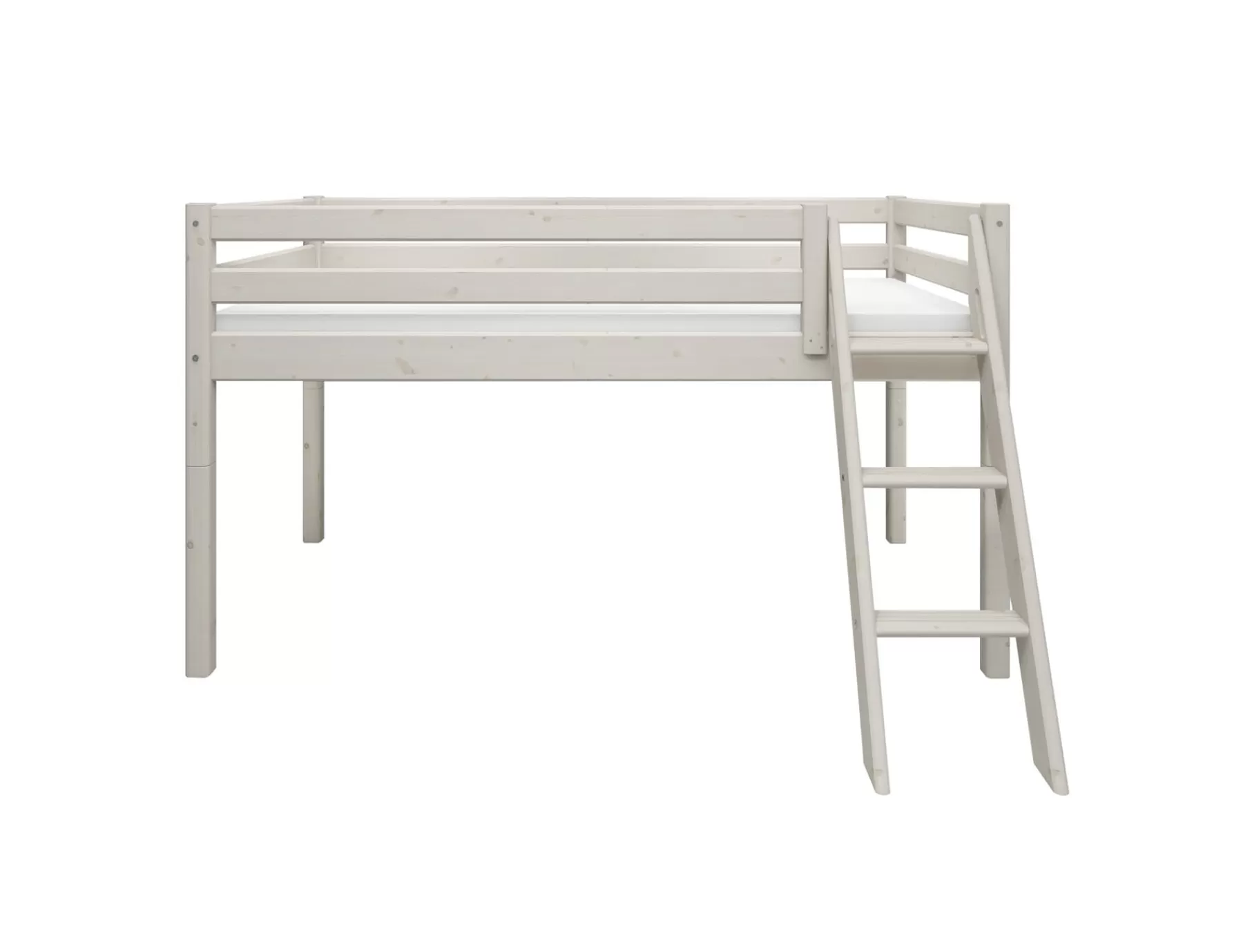 FLEXA Cama media-alta con escalera inclinada^ Camas Media-altas