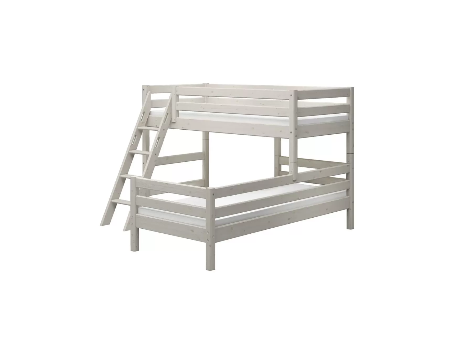 FLEXA Cama semi-alta con escalera inclinada^ Literas | Camas Media-altas