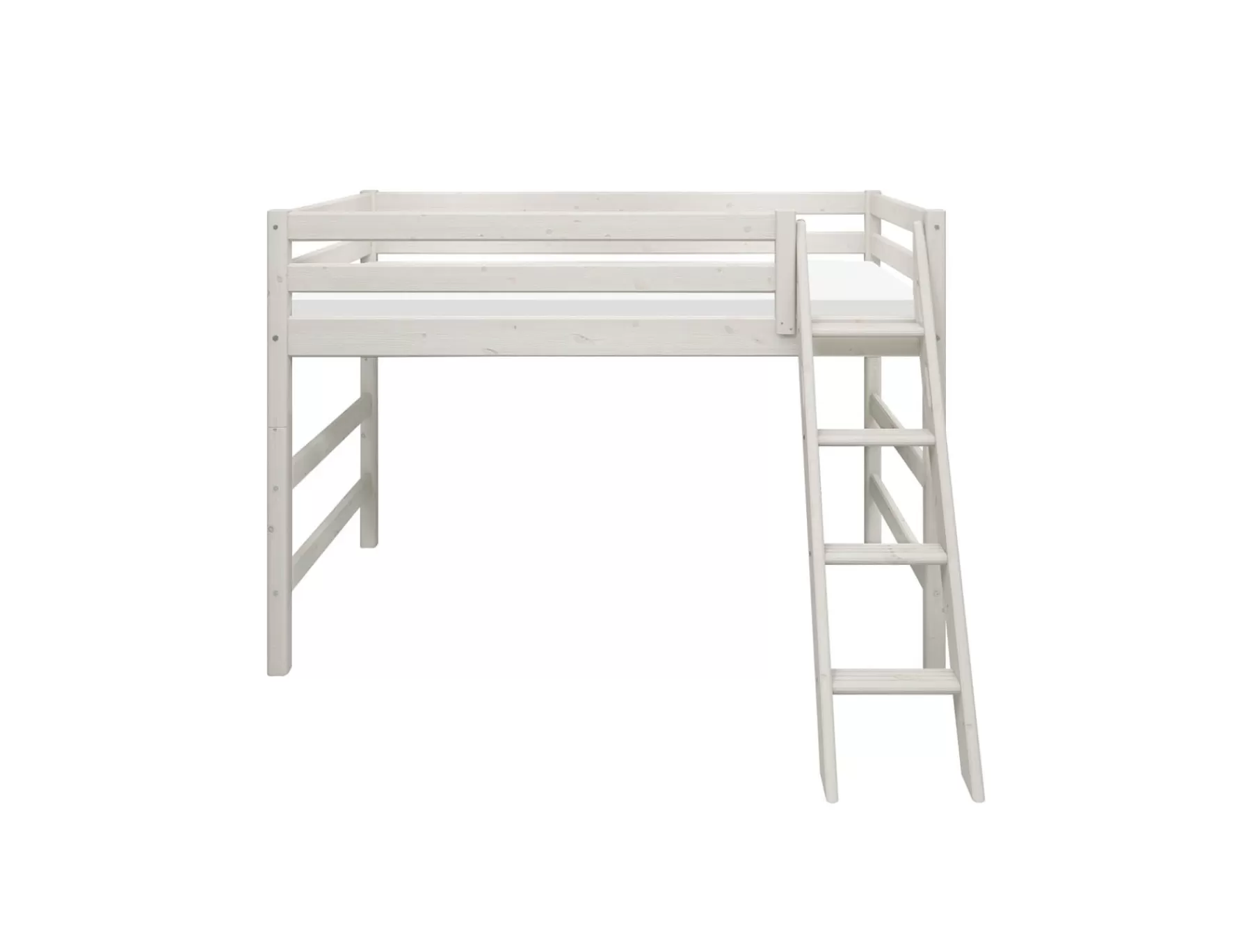 FLEXA Cama semi-alta con escalera inclinada^ Camas Media-altas