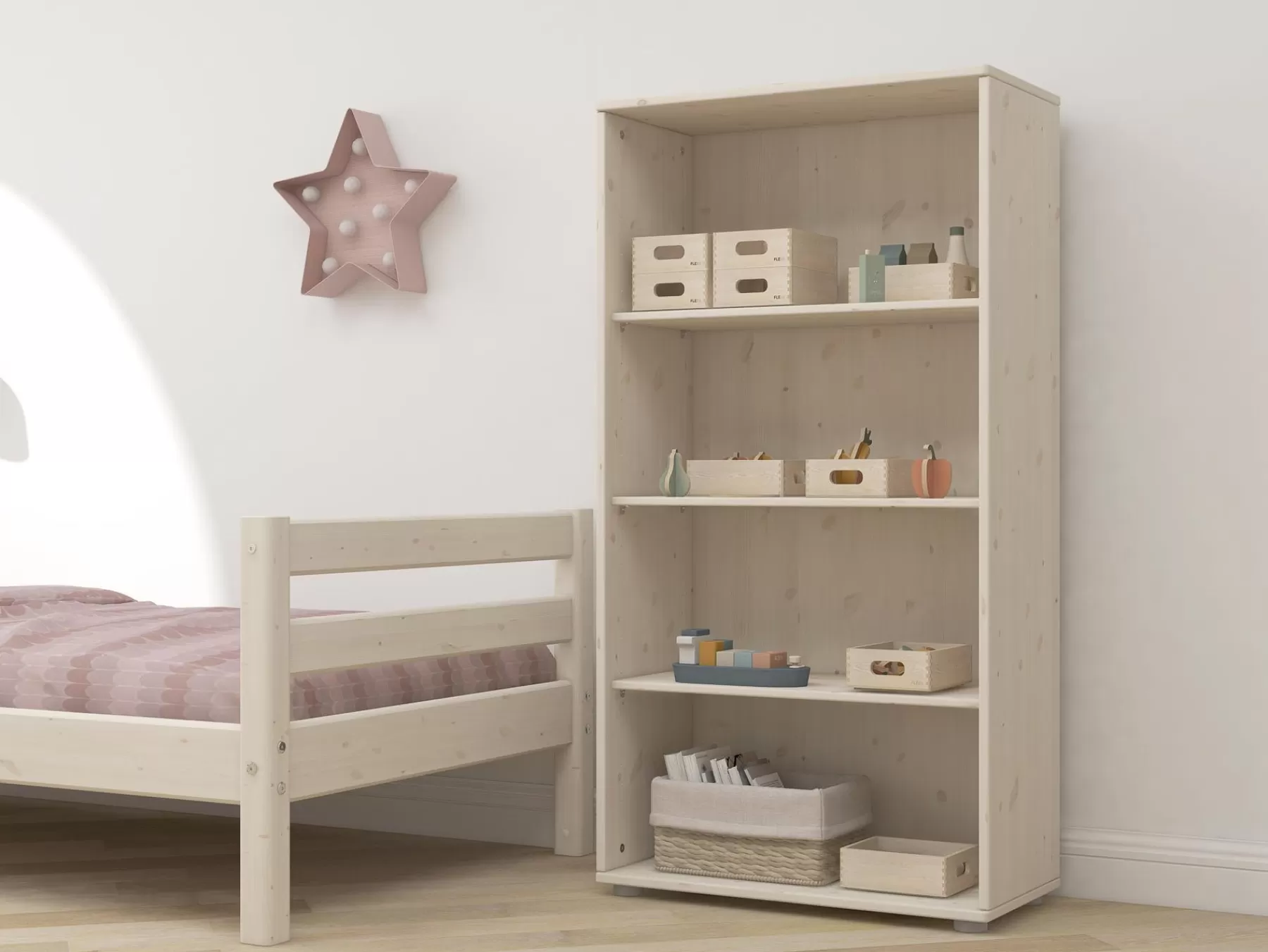 FLEXA Librería con 3 estantes^ Librerías | Librerías